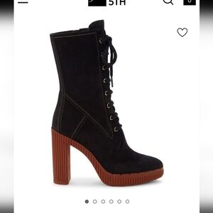 Tod's Women's Black Suede Heeled Boots